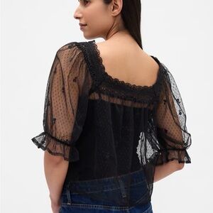 XL GAP Black Lace Women's Top